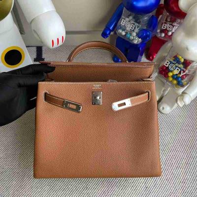 wholesale quality hermes kelly 25 brown